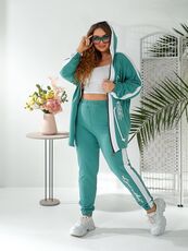 Женский прогулочный костюм мятного цвета, Цвет: Мятный, Размер: 48, изображение 3