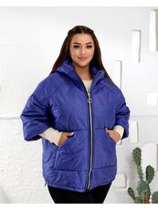 Женский теплый жилет с рукавами 3/4 цвет электрик, Цвет: Синий, Размер: 50, изображение 3