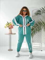 Женский прогулочный костюм мятного цвета, Цвет: Мятный, Размер: 48, изображение 6