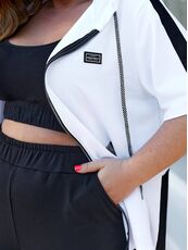 Женский прогулочный костюм двойка цвет белый, Цвет: Белый, Размер: 48, изображение 5