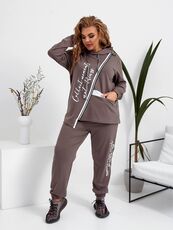 Женский спортивный костюм визон, Цвет: Серый, Размер: 56, изображение 3