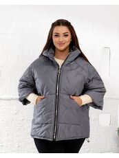 Женский теплый жилет с рукавами 3/4 цвет графит, Цвет: Графитовый, Размер: 50, изображение 4