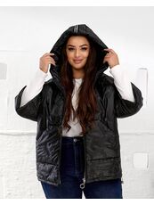 Женский теплый жилет с рукавами 3/4 цвет черный, Цвет: Черный, Размер: 50, изображение 5