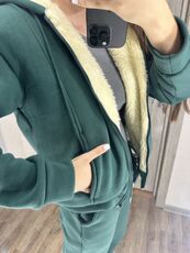 Женский теплый костюм двойка цвет зеленый, Цвет: Зеленый, Размер: 54, изображение 5