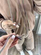 Женский теплый костюм двойка цвет мокко, Цвет: Темно-бежевый, Размер: 54, изображение 4