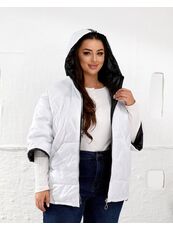 Женский теплый жилет с рукавами 3/4 цвет белый, Цвет: Белый, Размер: 58, изображение 4