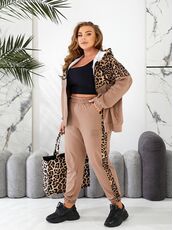 Женский прогулочный костюм бежевого цвета, Цвет: Бежевый, Размер: 48, изображение 5