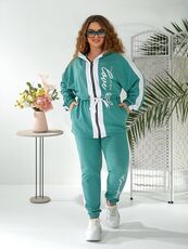 Женский прогулочный костюм мятного цвета, Цвет: Мятный, Размер: 48