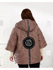 Женский теплый жилет с рукавами 3/4 цвет мокко, Цвет: Темно-бежевый, Размер: 50, изображение 4