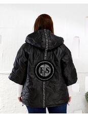 Женский теплый жилет с рукавами 3/4 цвет черный, Цвет: Черный, Размер: 50, изображение 4