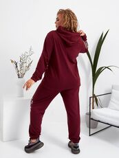 Женский спортивный костюм цвет марсала, Цвет: Бордовый, Размер: 56, изображение 5