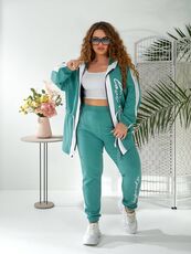 Женский прогулочный костюм мятного цвета, Цвет: Мятный, Размер: 48, изображение 4