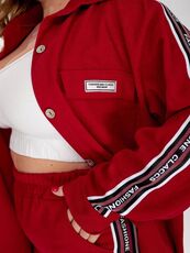 Женский прогулочный костюм красного цвета, Цвет: Красный, Размер: 48, изображение 5