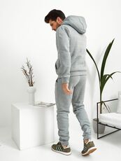 Мужской теплый спортивный костюм цвет меланж, Цвет: Светло-серый, Размер: 54, изображение 3