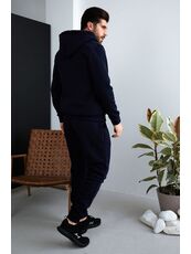 Мужской теплый спортивный костюм цвет темно-синий, Цвет: Темно-синий, Размер: 52, изображение 4