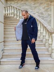 Мужской теплый спортивный костюм цвет темно-синий, Цвет: Темно-синий, Размер: 50, изображение 5