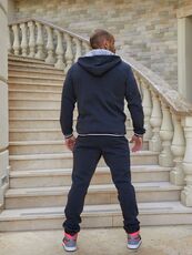 Мужской теплый спортивный костюм цвет антрацит, Цвет: Серый, Размер: 60, изображение 3