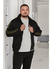 Мужской теплый костюм на флисе черного цвета, Цвет: Черный, Размер: 52, изображение 3