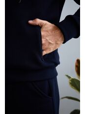 Мужской теплый спортивный костюм цвет темно-синий, Цвет: Темно-синий, Размер: 52, изображение 2