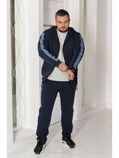 Мужской теплый костюм на флисе синего цвета, Цвет: Синий, Размер: 52, изображение 3