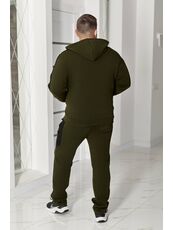 Мужской теплый костюм на флисе цвета хаки, Цвет: Хаки, Размер: 58, изображение 2