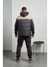 Мужской теплый костюм тройка серого цвета, Цвет: Серый, Размер: 52, изображение 2