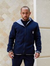 Мужской теплый спортивный костюм цвет темно-синий, Цвет: Синий, Размер: 60, изображение 6