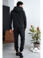 Мужской теплый спортивный костюм цвет антрацит, Цвет: Серый, Размер: 52, изображение 2