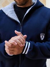 Мужской теплый спортивный костюм цвет темно-синий, Цвет: Синий, Размер: 60, изображение 3