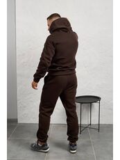 Мужской теплый костюм тройка цвета шоколад, Цвет: Коричневый, Размер: 54, изображение 2