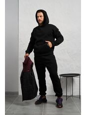 Мужской теплый костюм тройка черного цвета, Цвет: Черный, Размер: 54, изображение 3