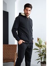 Мужской теплый спортивный костюм цвет антрацит, Цвет: Серый, Размер: 52, изображение 4