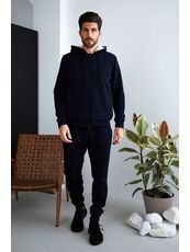 Мужской теплый спортивный костюм цвет темно-синий, Цвет: Темно-синий, Размер: 52, изображение 6