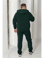 Мужской теплый костюм на флисе изумрудного цвета, Цвет: Изумрудный, Размер: 50, изображение 3