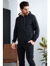 Мужской теплый спортивный костюм цвет антрацит, Цвет: Серый, Размер: 52, изображение 5