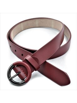 Жіночий шкіряний ремінь червоний