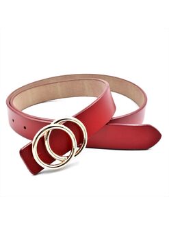Жіночий шкіряний ремінь червоний