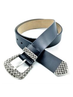 Жіночий шкіряний ремінь Темно-синій, Колір: Синій