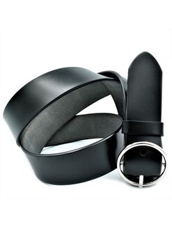 Жіночий шкіряний ремінь чорний