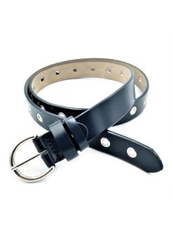 Жіночий шкіряний ремінь Темно-синій, Колір: Темно синій