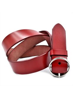 Жіночий шкіряний ремінь червоний