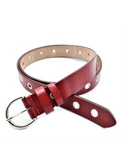 Жіночий шкіряний ремінь Червоний