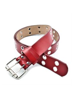 Жіночий шкіряний ремінь Колір Червоний, Колір: Червоний