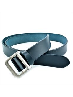 Жіночий шкіряний ремінь темно-синій