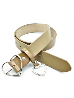 Шкіряний жіночий ремінь Оливковий