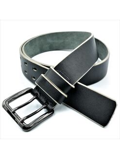 Шкіряний ремінь чорний, Колір: Чорний