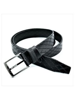 Шкіряний чоловічий ремінь чорний