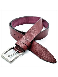Шкіряний ремінь темно-червоний, Колір: Червоний