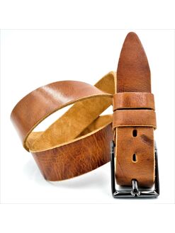 Шкіряний ремінь рудий, Колір: Рудий