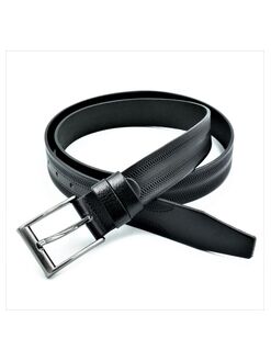 Шкіряний чоловічий ремінь чорний